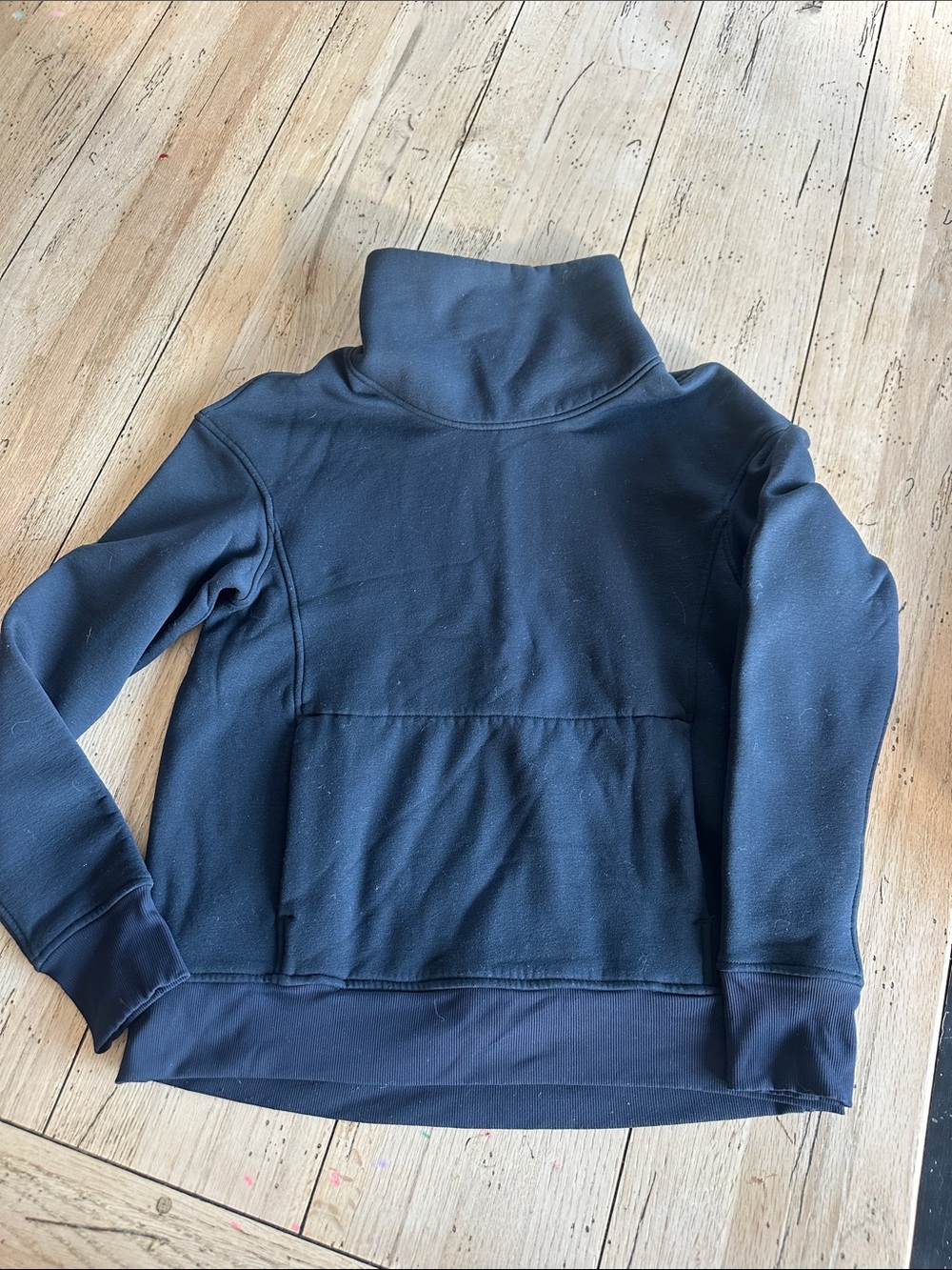 lululemon athletica Navy High-Collar Pullover Fleece-Lined Sweatshirt